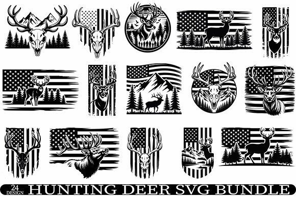 Download Hunting Deer SVG Bundle.Usa Flag Deer - Deer svg Collection
