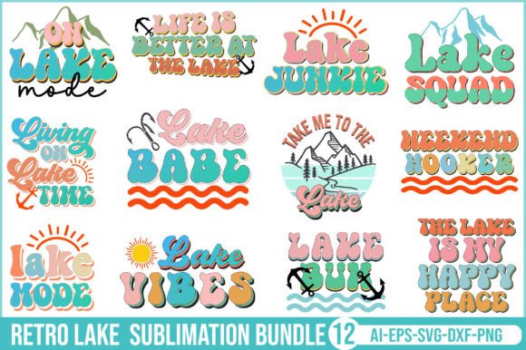 Download Retro Lake Sublimation Bundle - Lake sublimation Collection