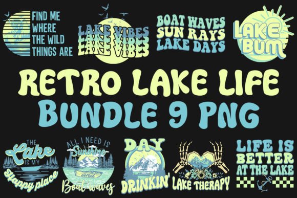 Download Retro Lake Sublimation Bundle - Lake sublimation Collection